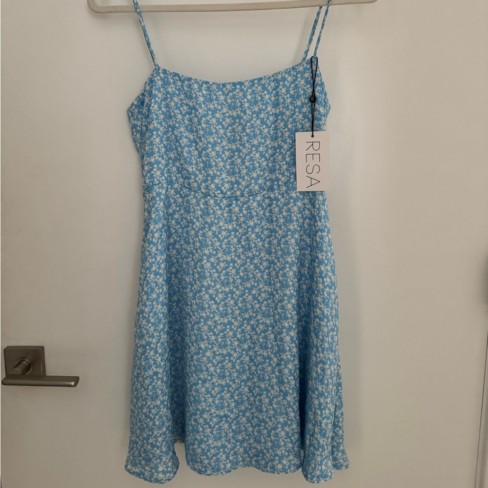 RESA Sky Blue Floral Pattern Dress